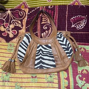 Fossil Fifty-Four zebra print bag